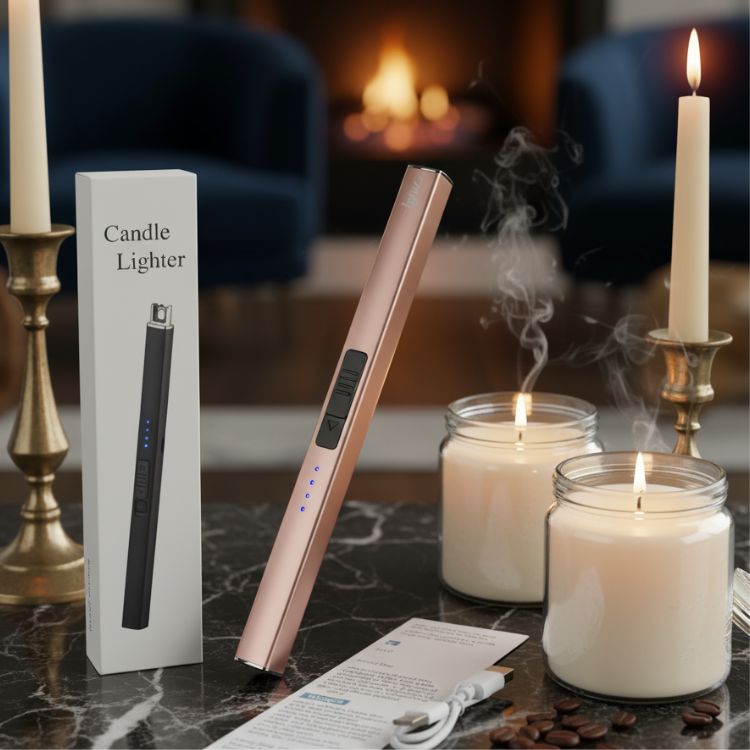 Encendedor Eléctrico USB Recargable – Sin Llama, a Prueba de Viento y Seguro